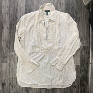Ralph Lauren Cream Collared Shirt